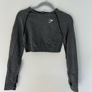 Gymshark Gray Cropped Workout Shirt